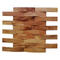 Chinese Style Bumpy Surface Manufacturing Kitchen Wood Mosaic Tile Squares